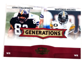 John Stallworth Santonio Holmes 2008 D 25/01/onruss Threads Generations #G-6 Hof - $1.89