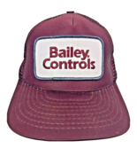 Vintage Bailey Controls Hat Trucker Mesh Snapback Embroidered Patch RARE - $248.79 MXN