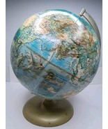 Vtg 70&#39;s Rand McNally World 3D Portrait World Globe Metal Base USSR Sovi... - $434.35 MXN
