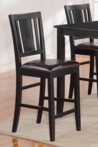 Set Of 4 Buckland Kitchen Counter Height Chairs With Faux Leather Seat In Black - £466.81 GBP