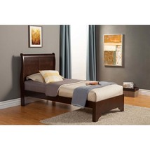 Aiden Twin Low Footboard Sleigh Bed, Cappuccino - $8,592.72 MXN