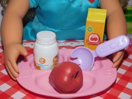 18&quot; Doll Itty Bitty Baby Play Food Apple Juice fits Our Generation Ameri... - £6.96 GBP