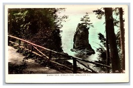 RPPC Siwash Rock Stanley Park Vancouver British Columbia Canada UNP Postcard O16 - $4.90