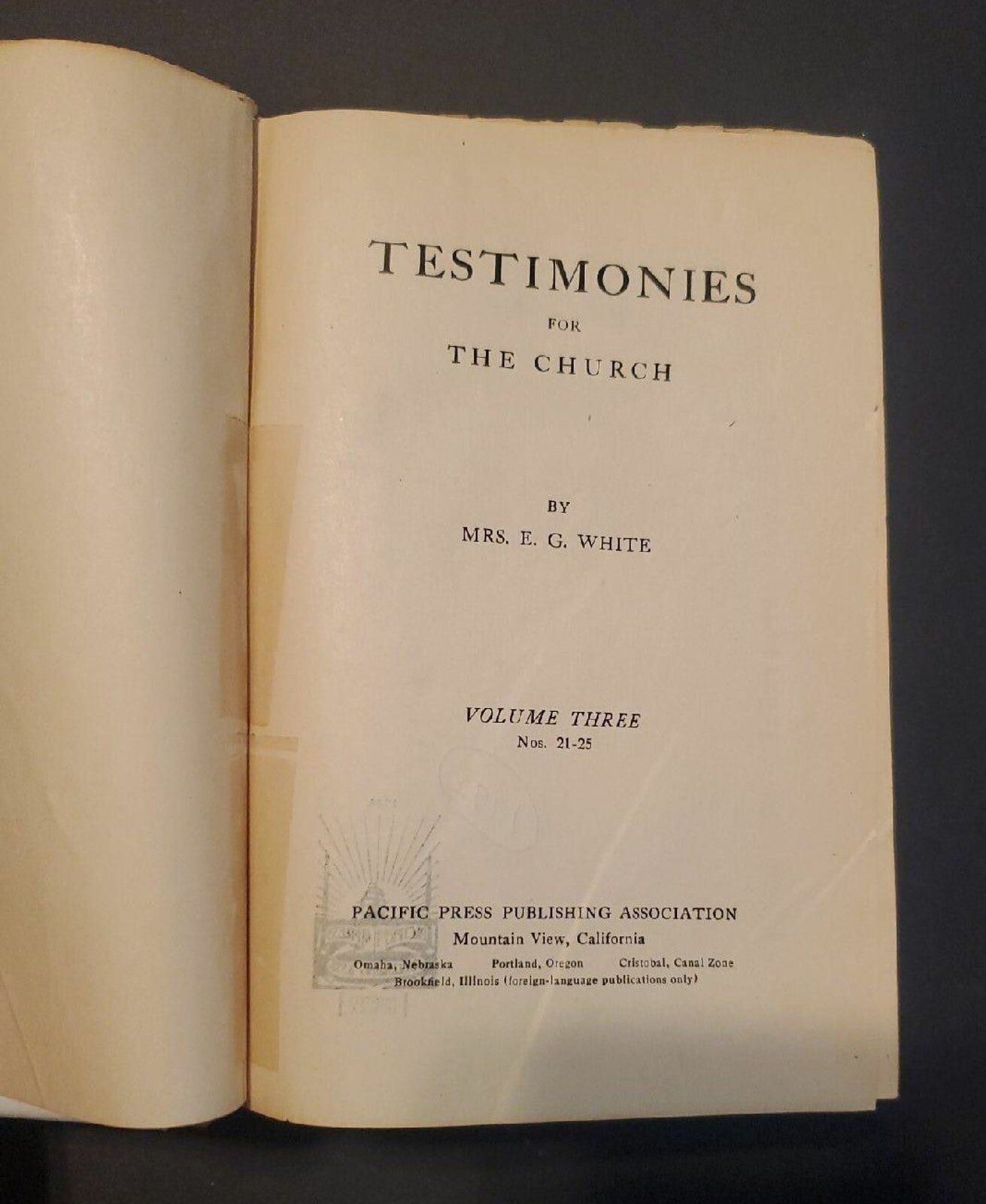 Testimonies for the Church VOLUME Three Ellen White Item image 3