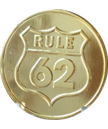 Rule 62 Gold Tone Don&#39;t Take Yourself Too Damn Serious AA Chip Sobriety ... - $6.99