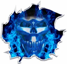 Blue Smoke Laughing Skull Sticker Decal (Select your Size) - £2.26 GBP+