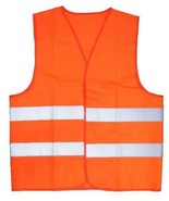 2 NEON ORANGE REFLECTIVE ADULT VEST safety clothing UNBRANDED security - $16.87 CAD