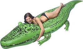 GoFloats BigAl&#39; Giant Inflatable Alligator, Premium Quality, for Adults and Kids - £50.34 GBP