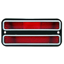 68-72 Chevy GMC Truck Rear Red Side Marker Light Lamp w/ Chrome Trim &amp; Gasket - £11.79 GBP