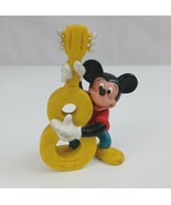 Vintage Disney Birthday #8 Mickey Mouse Playing Cello 3&quot; Figure Cake Topper - $185.14 MXN