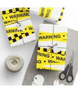 Yellow Caution Tape Warning Premium Decorative Eco-Friendly Gift Wrappin... - $19.80+