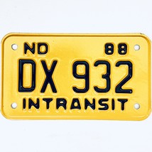 1988 United States North Dakota INTRANSIT Special License Plate DX 932 - $18.91 CAD