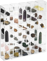 Adjustable Rock Display Case Clear Acrylic Collection Box with Mirrored ... - $1,206.87 MXN
