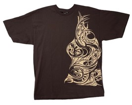 Pipeline T Shirt Mens Size XL Brown Surf Retro Graphics Surfing Graphic - $17.81