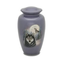 Moonlit Wolf 220 Cubic Inches Large/Adult Funeral Cremation Urn for  Ashes - $135.00