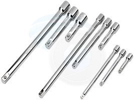9pcs Square Drive Socket Ratchet Wrench Extension Short Long Bar Set - £23.73 GBP