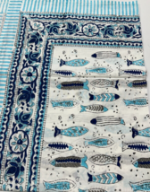 Fish printed cotton sarong beach sarong Summer Beach Pareo Coverup  Gift... - $15.79