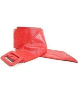 WN142- 3&quot; WIDE DESIGNER STYLE VERY SOFT LEATHER BELT FOR WOMEN IN RED - $14.88 CAD
