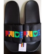 &quot;PRIDE&quot; Slip On Sandals ~ Black ~ Size Large/Extra Large - £14.90 GBP