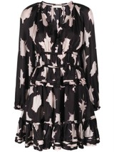 Ulla Johnson ulla johnson women emery long sleeve v-neck ruffled skirt mini - $341.55