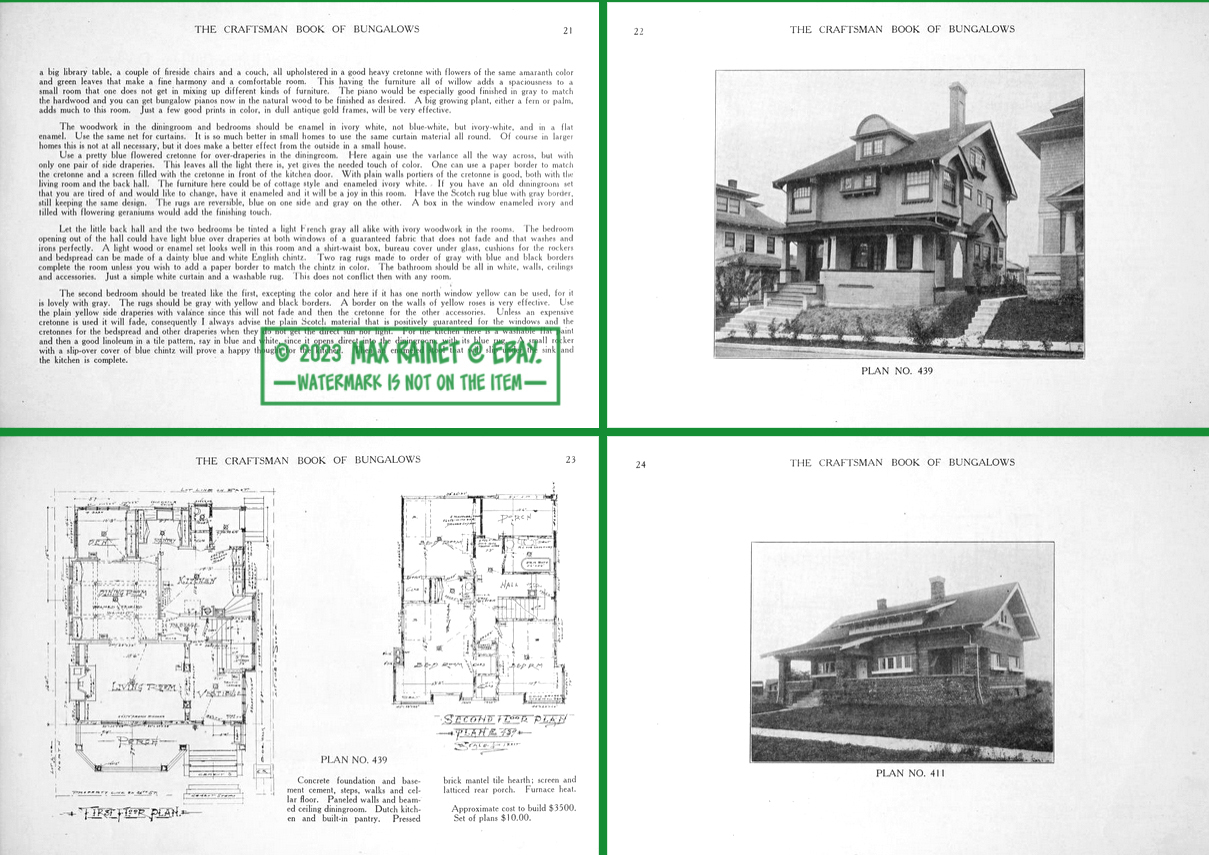 Portland (1900) Craftsman Book of Bungalows * Kit Homes Catalog plans