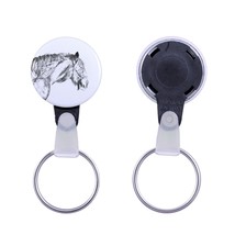 Keyring with a horse - Shire horse - £7.91 GBP