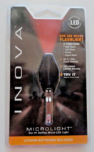 INOVA Red LED Radiant Microlight Compact LED Keychain Flashlight W/ 2 NE... - £11.94 GBP