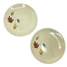 Vintage Franciscan AUTUMN LEAVES Bread Dessert Plate 6 1/2” 1957 Set of Two - £15.88 GBP