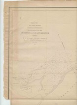  1851 Preliminary US Coast Survey Map Entrance to Savannah River Tybee Island - $126.72