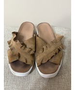 Vionic Azalea Slide Mauve crisscross half ruffle slip on sandals Size 7.... - $20.51 CAD