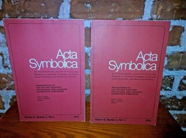 Acta Symbolica Learning Disabilities Symposium 1975 Volume VI Numbers 1 and 2 - £19.30 GBP