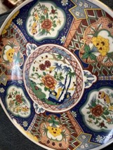Japanese Vintage Imari Ware Decorative Plate Hand Painted In Floral Patte Design - £26.30 GBP