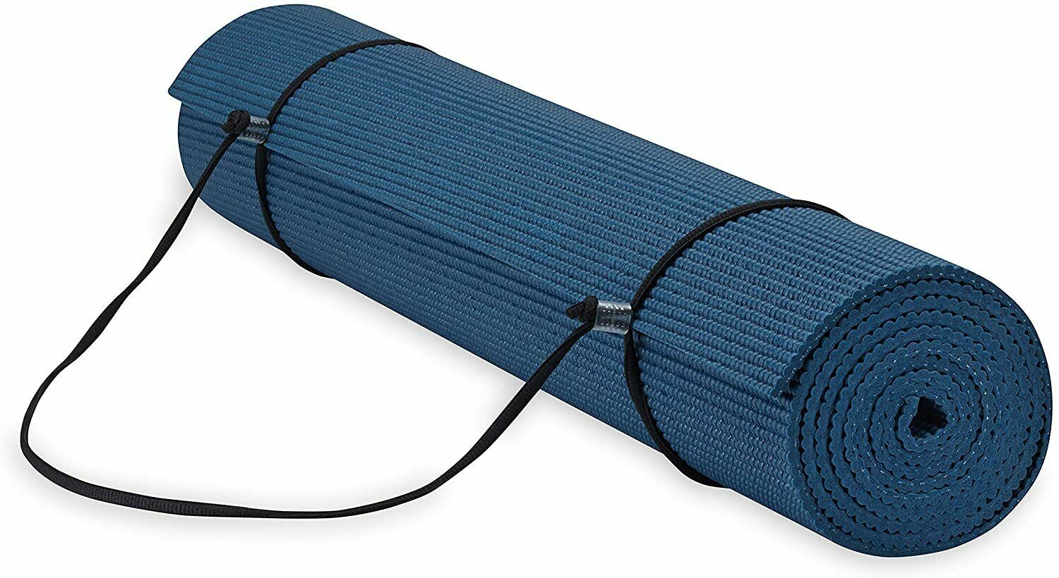 Gaiam Essentials Yoga Mat--Navy Blue