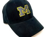 MVP Michigan Wolverines Logo Black Curved Bill Adjustable Hat - £13.83 GBP+