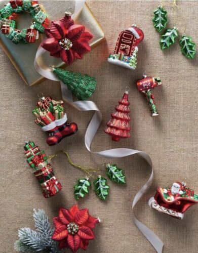 CHEER NOVELTY CHRISTMAS TREE ORNAMENTS SET 12 PCS BY BALSAM HILL