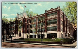 Postcard Lewis And Clark High School Spokane Washington Street View - £3.59 GBP