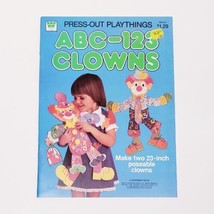 VTG 1981 ABC-123 Clowns Press-Out Golden Book #1933-41 Paper Doll Die-cut - $15.73