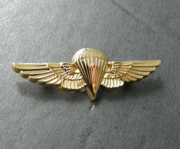PARATROOPER NAVY MARINES GOLD COLORED SMALL JUMP WINGS LAPEL PIN 1.5 INCHES - £4.52 GBP
