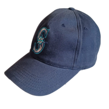 Seattle Marineros Gorro Gorra Talla Única Azul Marino 100% Algodón Ajustable - £6.14 GBP