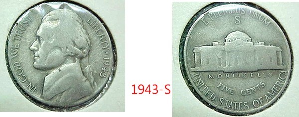 Jefferson Silver Nickel 1943-S G - $4.84