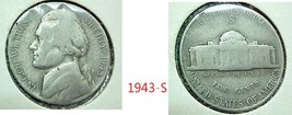Jefferson Silver Nickel 1943-S G - £3.80 GBP