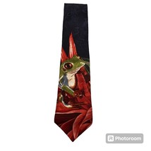 Endangered Species Vintage Novelty Men&#39;s 100% Silk Red-Eyed Treefrog Nec... - £17.57 GBP