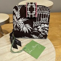 Vera Bradley Mini Zip Wallet Imperial Toile Zip Around Brown White New W... - $16.82