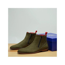 Men TAYNO Chelsea Chukka Micro Suede Soft Comfortable Boot Coupe Olive image 6