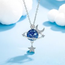 Moon &amp; Stars Planet Necklace - £18.96 GBP