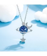 Moon & Stars Planet Necklace