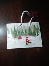 Santa Ice Skating Small Christmas bag - $5.89
