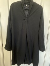 EILEEN FISHER Tencel Cashmere Wool One Button Jacket Coat Size S Black - $64.95