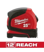 Milwaukee 25 ft. Compact Tape Measure 12 ft. Reach General Contactor Bel... - $18.36