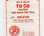 Red Robin America&#39;s Burgers &amp; Spirits Emporium Menu Fort Collins Colorad... - £22.27 GBP